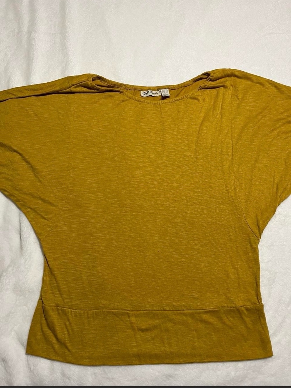 Vintage Gold Flava Women's Mustard Short-Sleeve Pullover Top